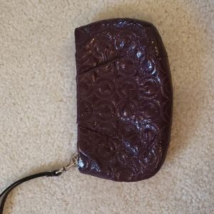 Purple coach wristlet
